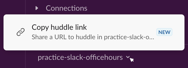 askslackman's tweet photo. Now available! 👉 Start or join a #SlackHuddle from a link which can be shared in calendar invites, DMs, channel posts, etc. Great for recurring meetings that you have in huddles. https://t.co/QW9yh517kw