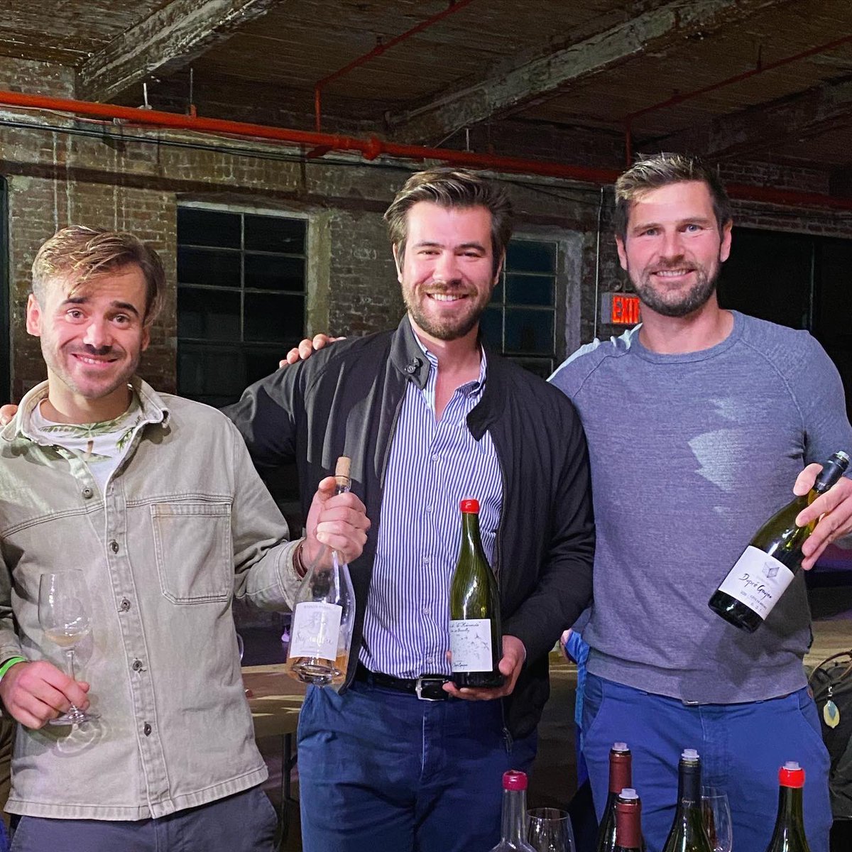 PW_Imports's tweet photo. With Guillaume Goujon from Domaine Dupré-Goujon, Beaujolais, FR - and Corentin Charbonnel from Maison Parel, Savoie, FR, last week @rawwine NY.
#Frenchwine #organic #rawwine #wineimports https://t.co/qo50hRP9q6