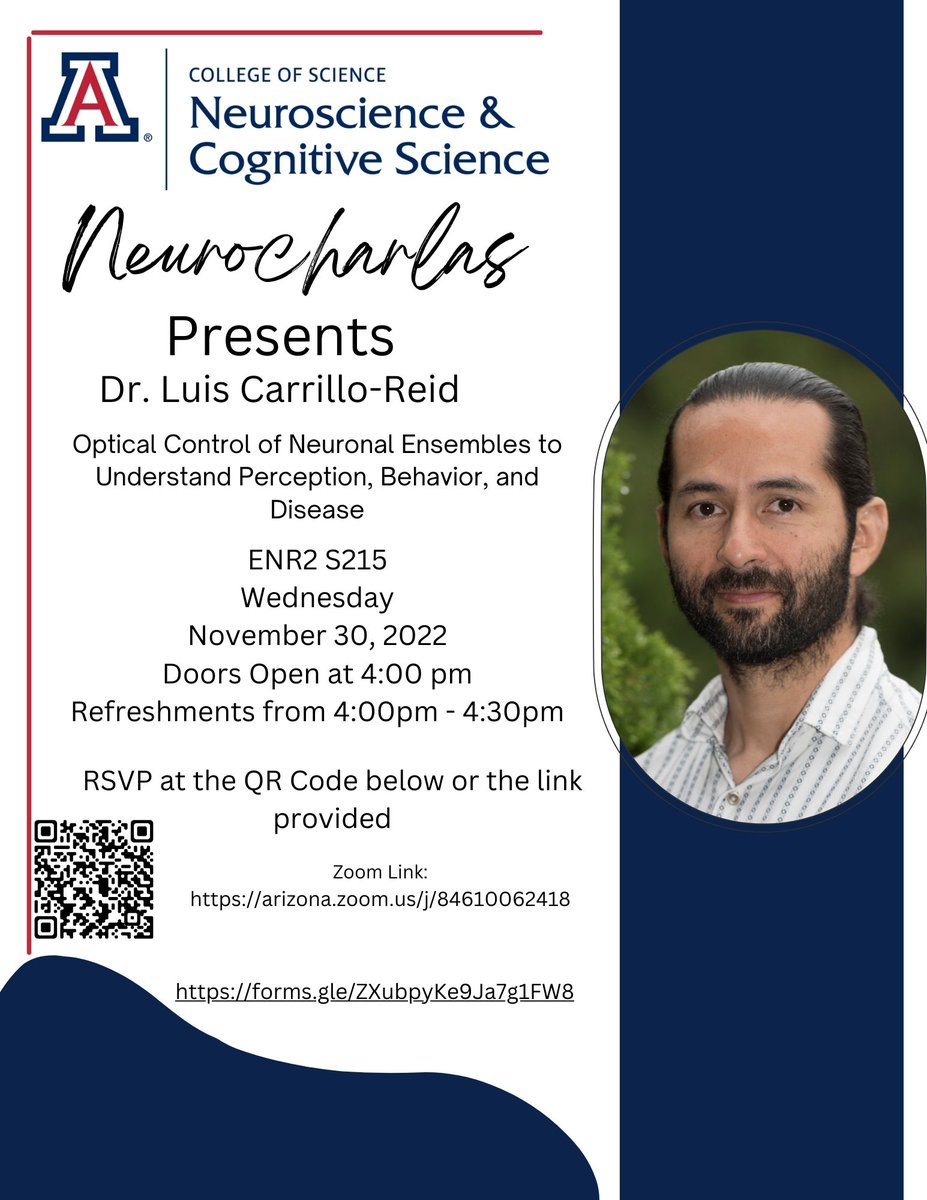 Neuroscience and Cognitive Science (@uarizonanscs) on Twitter photo Join us tomorrow at ENR2 S215 starting at 4 pm (food) and talk at 430 pm #NeuroCharlas <a href="/UArizonaNSCS/">Neuroscience and Cognitive Science</a> #Neuroscience #Optogenetics #Neurophysiology #Behavior and #Disease Join us tomorrow at ENR2 S215 starting at 4 pm (food) and talk at 430 pm #NeuroCharlas <a href="/UArizonaNSCS/">Neuroscience and Cognitive Science</a> #Neuroscience #Optogenetics #Neurophysiology #Behavior and #Disease
