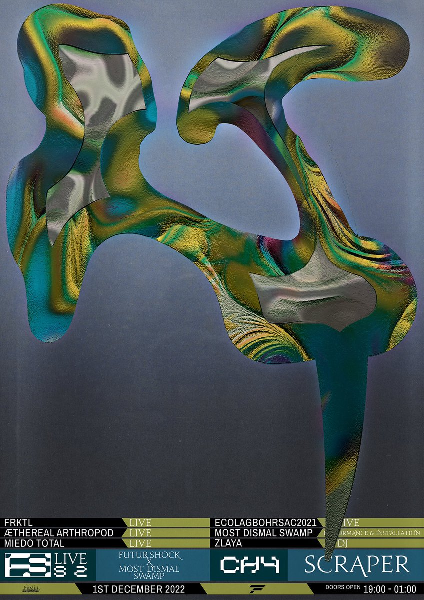 This Thursday 1st December-- LIVE at Fold, London -- <a href="/_frktl/">سارة</a> @miedo_total æthereal Arthropod, ecolagbohrsac2021 and zlaya 

fold.london/tickets/futurs…