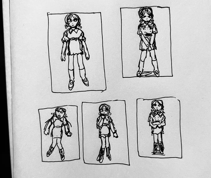 あまりポーズ差がないskebラフ
準備運動なので問題なし 