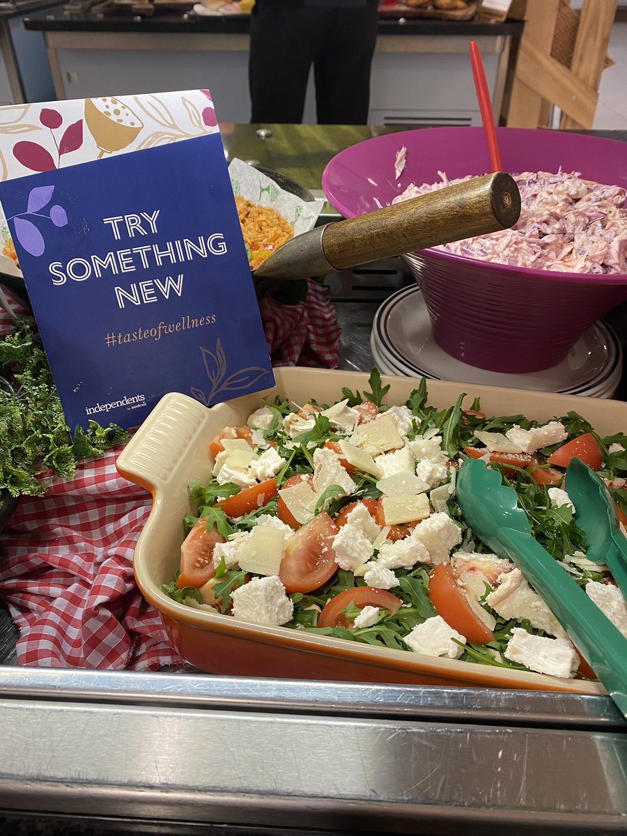 Lunch today at Yarm School, with goats cheese salad as your ‘try some new’ colourful and tasty salads to have with your fish wraps and katsu chicken curry <a href="/andy_matthewman/">Andy Matthewman</a> <a href="/YarmSchool/">Yarm School</a> <a href="/MichelleHought3/">Michelle Houghton</a>