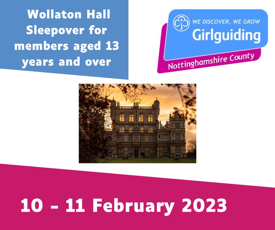 Have you seen that our Wollaton Hall sleepover is now open to all members aged 13 years and over? It's an amazing opportunity to spend the night inside this historic building. Bookings close at the end of the month:  bit.ly/3AUHP7d #TeamNotts