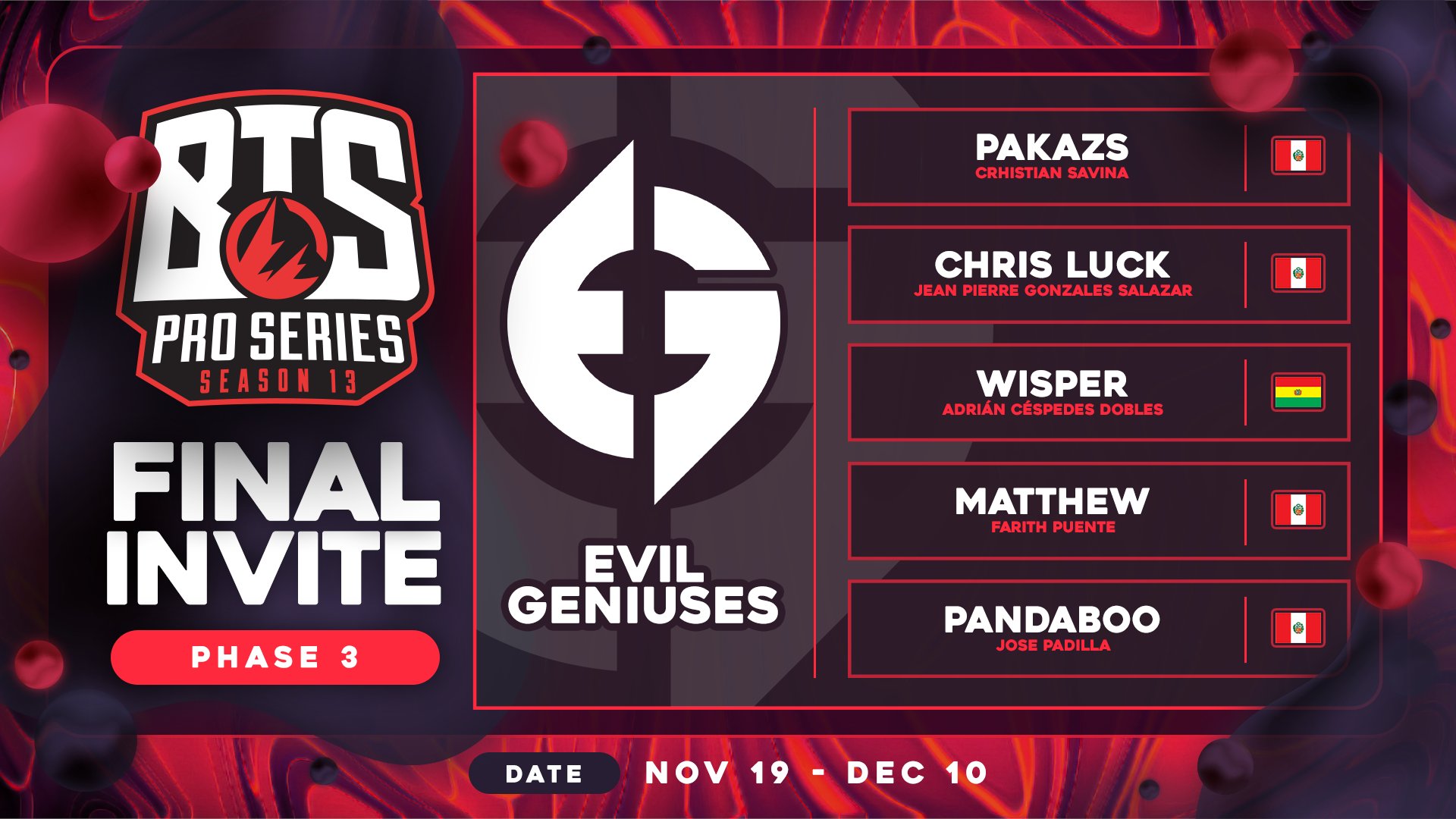 Roster baru Evil Geniuses