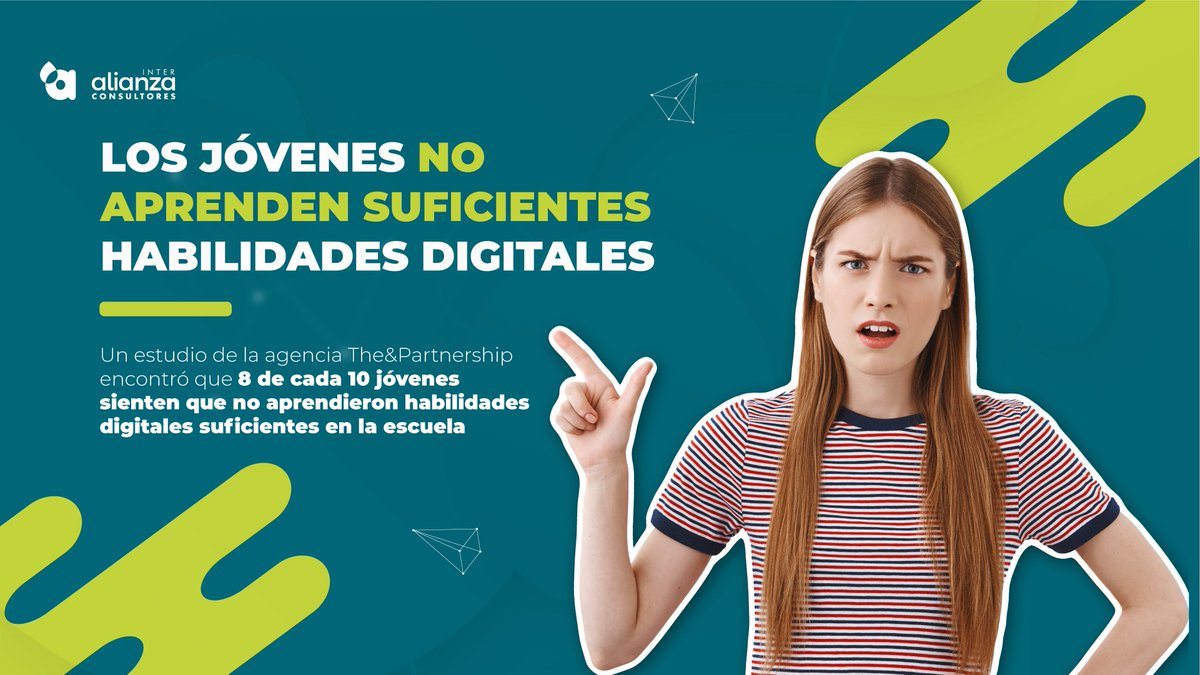 Un estudio de la agencia The&amp;Partnership encontró que ocho de cada 10 jóvenes sienten que no aprendieron habilidades digitales suficientes en la escuela, según una encuesta a más de 2.000 personas de 16 a 24 años.

bit.ly/3U57jFw