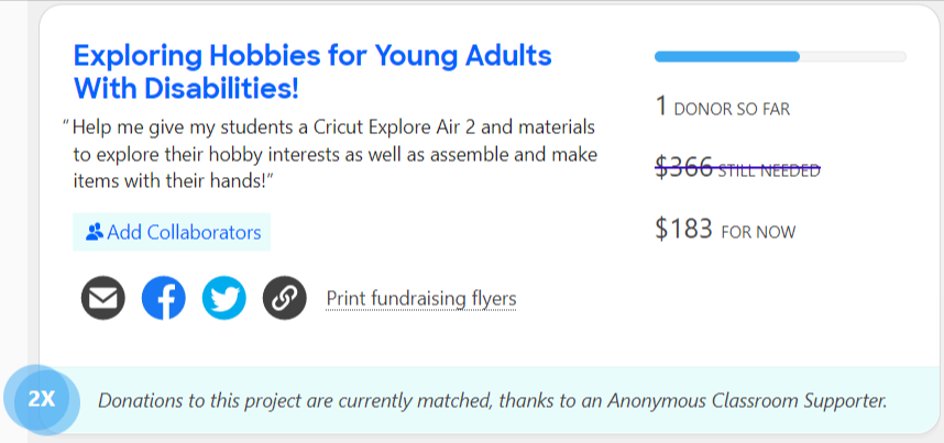 donorschoose.org/project/explor… This project would provide so many outlets to be creative and learn new skills!!