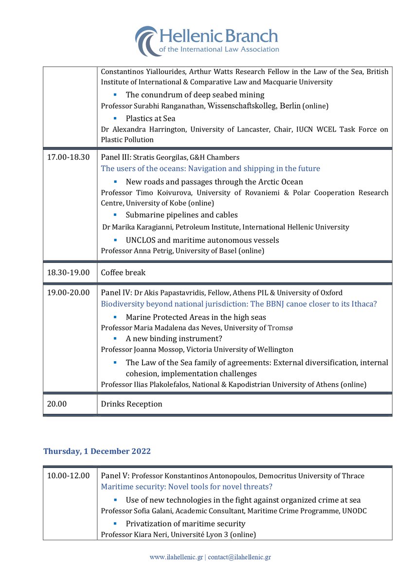 MariaGavouneli's tweet photo. Please, join us tomorrow for the ILA Hellenic conference on UNCLOS@40: The next 40 years.
Please, register: 
https://t.co/hhuw3dYUde... https://t.co/dCO2TDmkcH