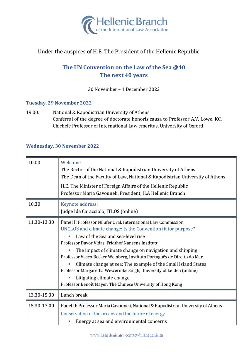 MariaGavouneli's tweet photo. Please, join us tomorrow for the ILA Hellenic conference on UNCLOS@40: The next 40 years.
Please, register: 
https://t.co/hhuw3dYUde... https://t.co/dCO2TDmkcH