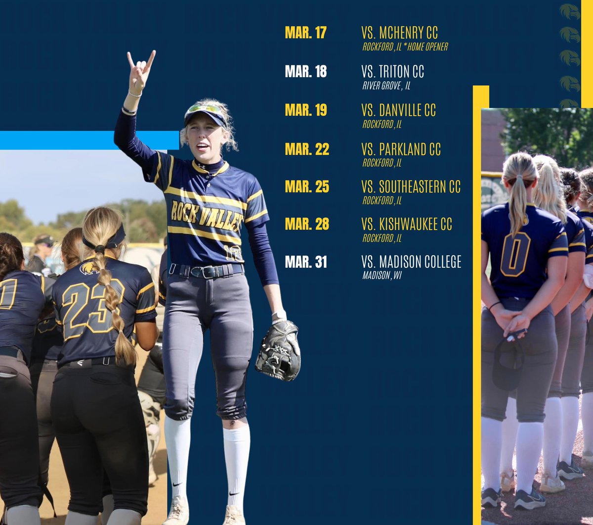 RVC_Softball's tweet photo. Our 2️⃣0️⃣2️⃣3️⃣ Spring Schedule is Set! 🥎 #RVCSoftball https://t.co/3mQx4PXdZL