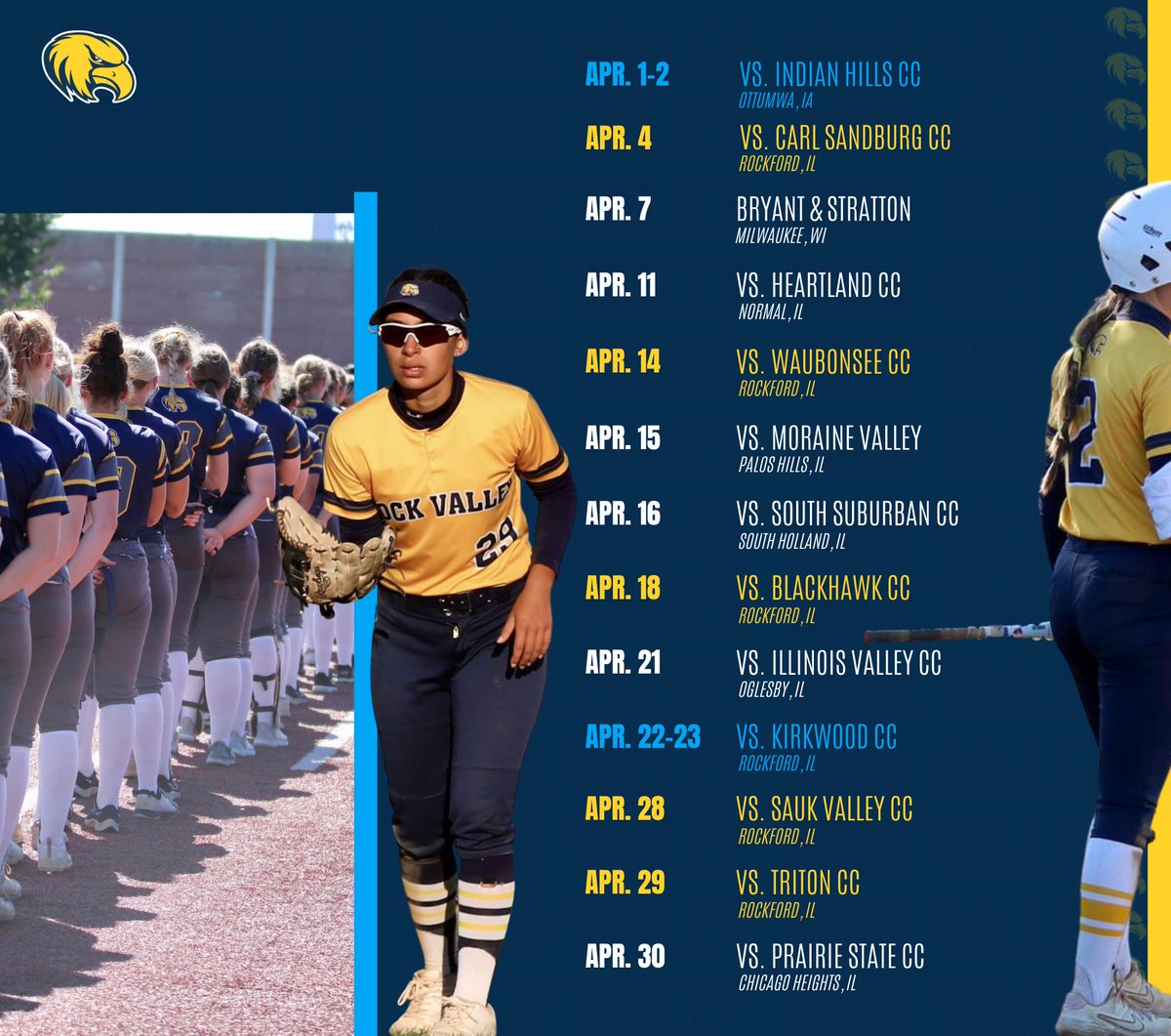 RVC_Softball's tweet photo. Our 2️⃣0️⃣2️⃣3️⃣ Spring Schedule is Set! 🥎 #RVCSoftball https://t.co/3mQx4PXdZL