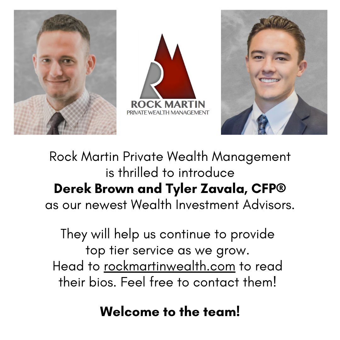 RockMWealthMgmt's tweet photo. Welcome, Derek &amp; Tyler! https://t.co/lqIqoDhGRG