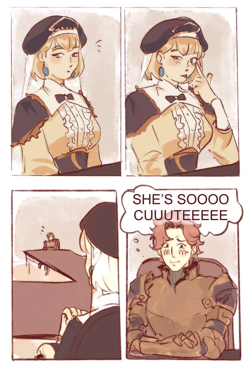 Day 3! Jokes in the war meeting… they're so unserious (Flirting and Games) #SylcedesWeek22 #sylcedes #fe3h 
