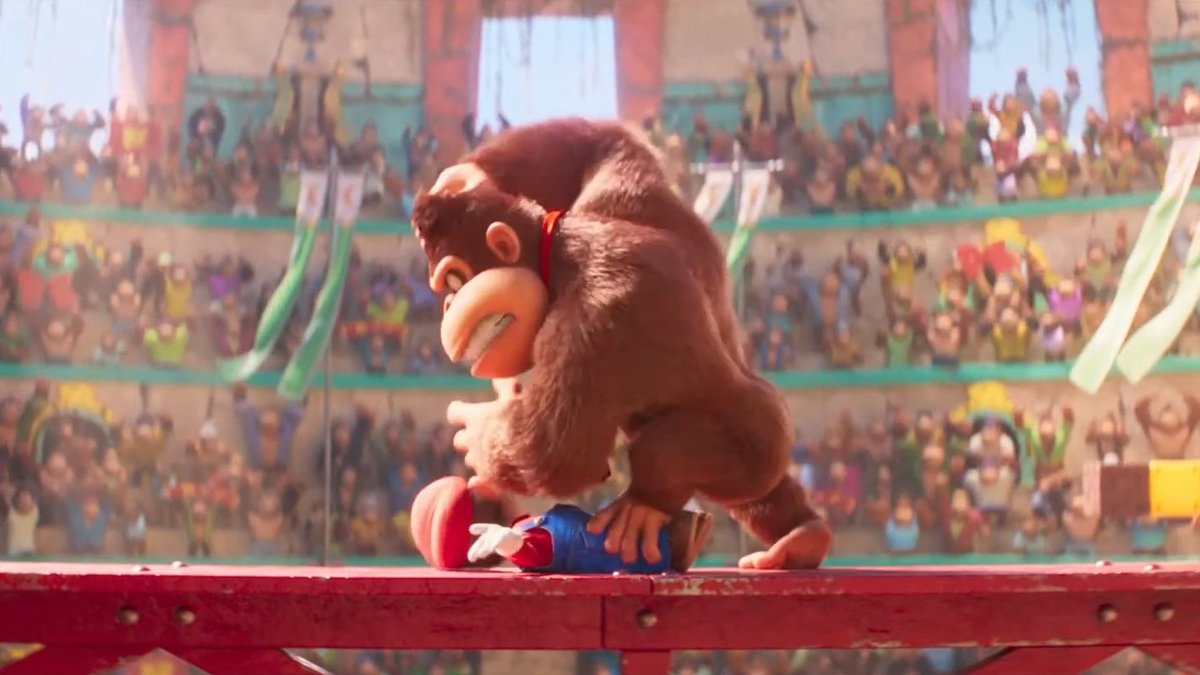 JohnnyZaccari's tweet photo. Chris Pratt's voice for Mario is still completely awful in the new trailer, but the rest of the Super Mario Bros. Movie looks and sounds awesome, so far.

So much fan service! I expected some sort of Mario Kart action, but not on that level. Can't wait to see it. https://t.co/6qlwQOXB2B