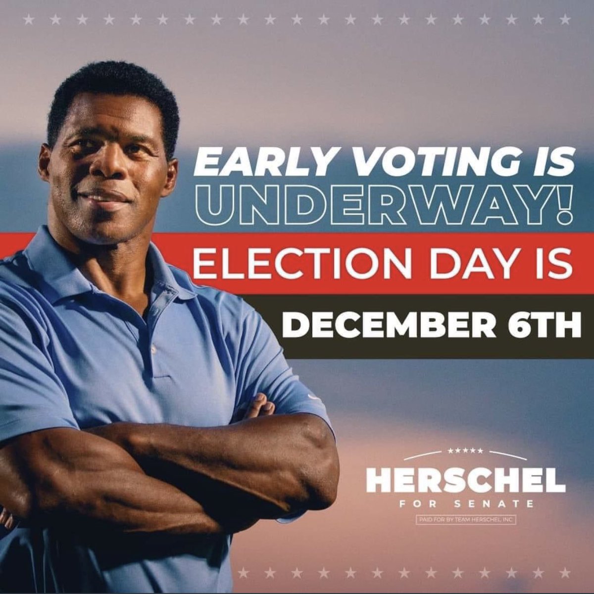 If I could vote for Herschel, I would.  Georgia…..Please get out and vote for him.   So much depends on it. 🇺🇸🇺🇸🇺🇸🇺🇸