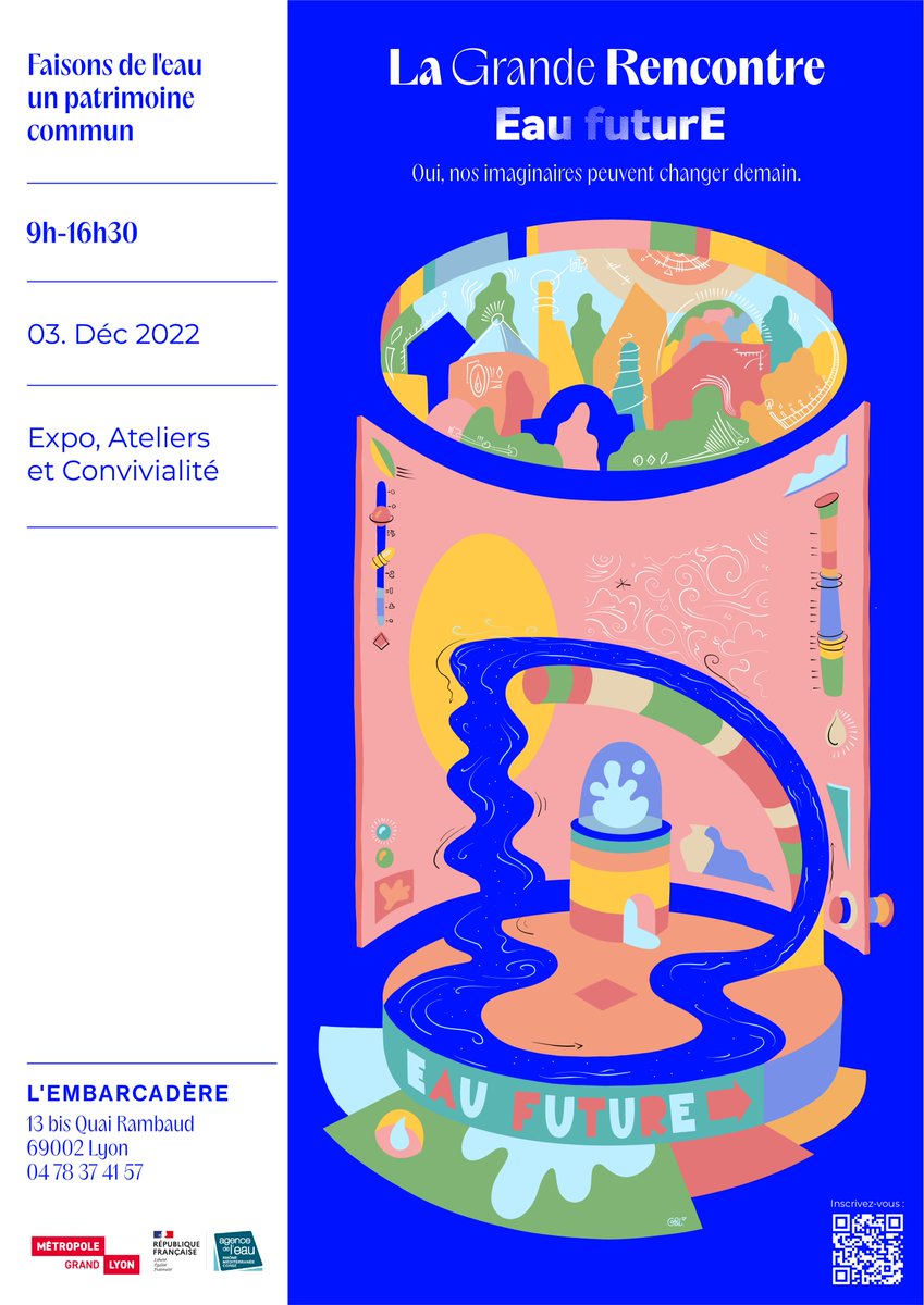 💧Grande rencontre Eau FuturE !
📣 rdv samedi 3 décembre à L'Embarcadère Lyon avec nos invitées :
👉Florence Habets, Hydroclimatologue et Directrice de recherche au CNRS
👉Valérie Zoydo, co-fondatrice de la Future Assemblée citoyenne des Imaginaires avec l'<a href="/Ademe/">ADEME</a>.