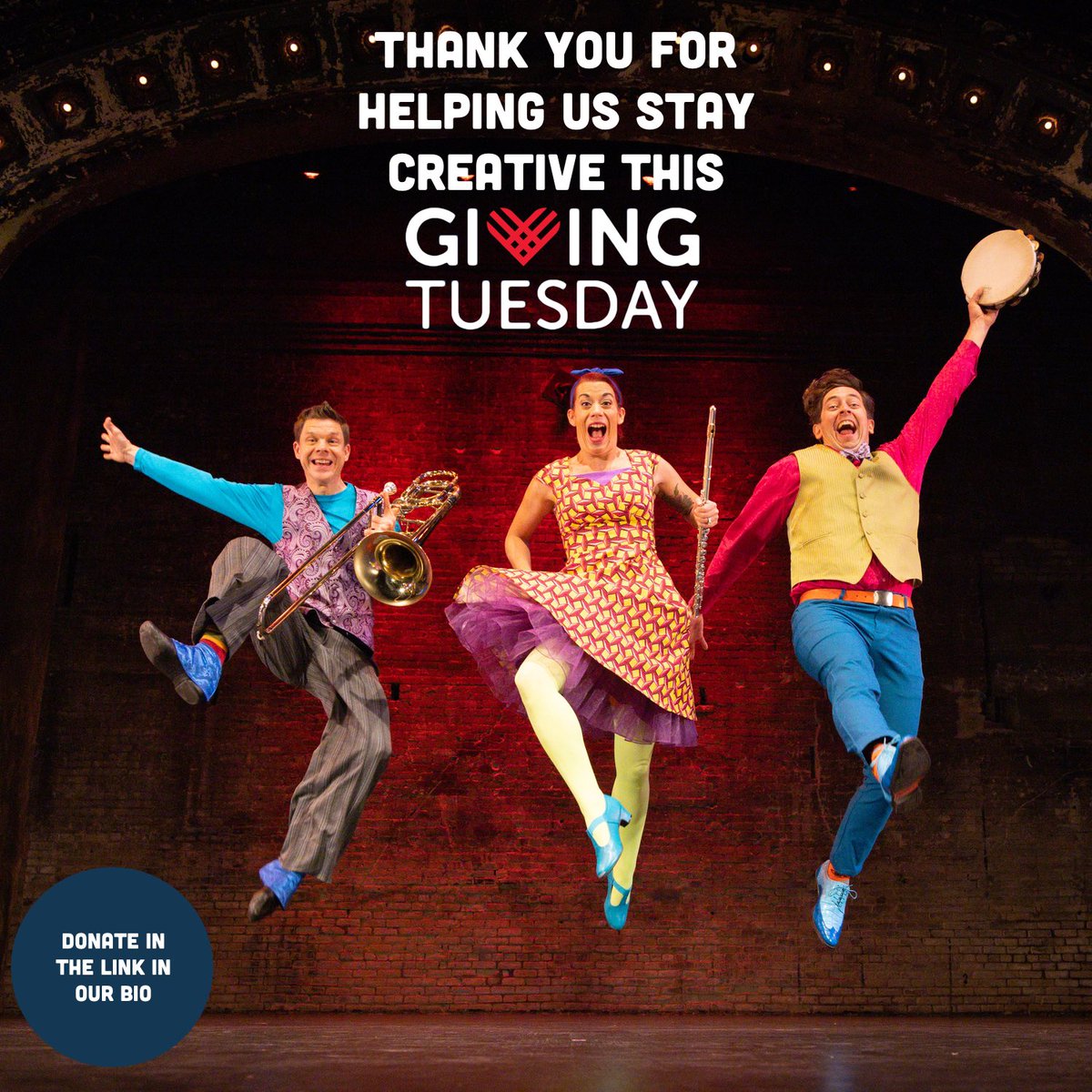 4thWallEnsemble's tweet photo. Merry Giving Tuesday! When you donate your money, time, attention, word of mouth advertising, and/or applause, you give us the power to stay creative, clever, and quirky. Thanks!

PayPal: https://t.co/mDIiSjzLis
Patreon: https://t.co/8KX1qLIj7X
Venmo: https://t.co/7GsNZO0PM0 https://t.co/CcYiKHIB6B