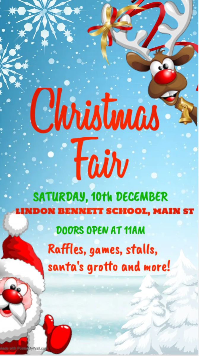 Lindon Bennett is holding its Christmas Fair on Saturday 10th December  between 11am and 3pm. Do come along and join in the fun. Spread the word!🎄🎅🏻