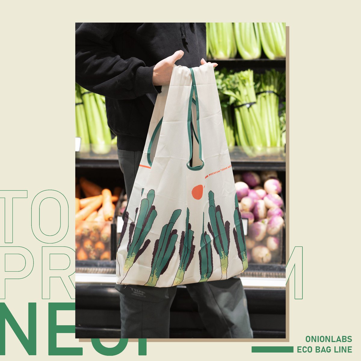 「TOKYO NEGI Ecobag is now available!!A co」|ONIONLABS🌸Spring Pre-Order Mar 28thのイラスト