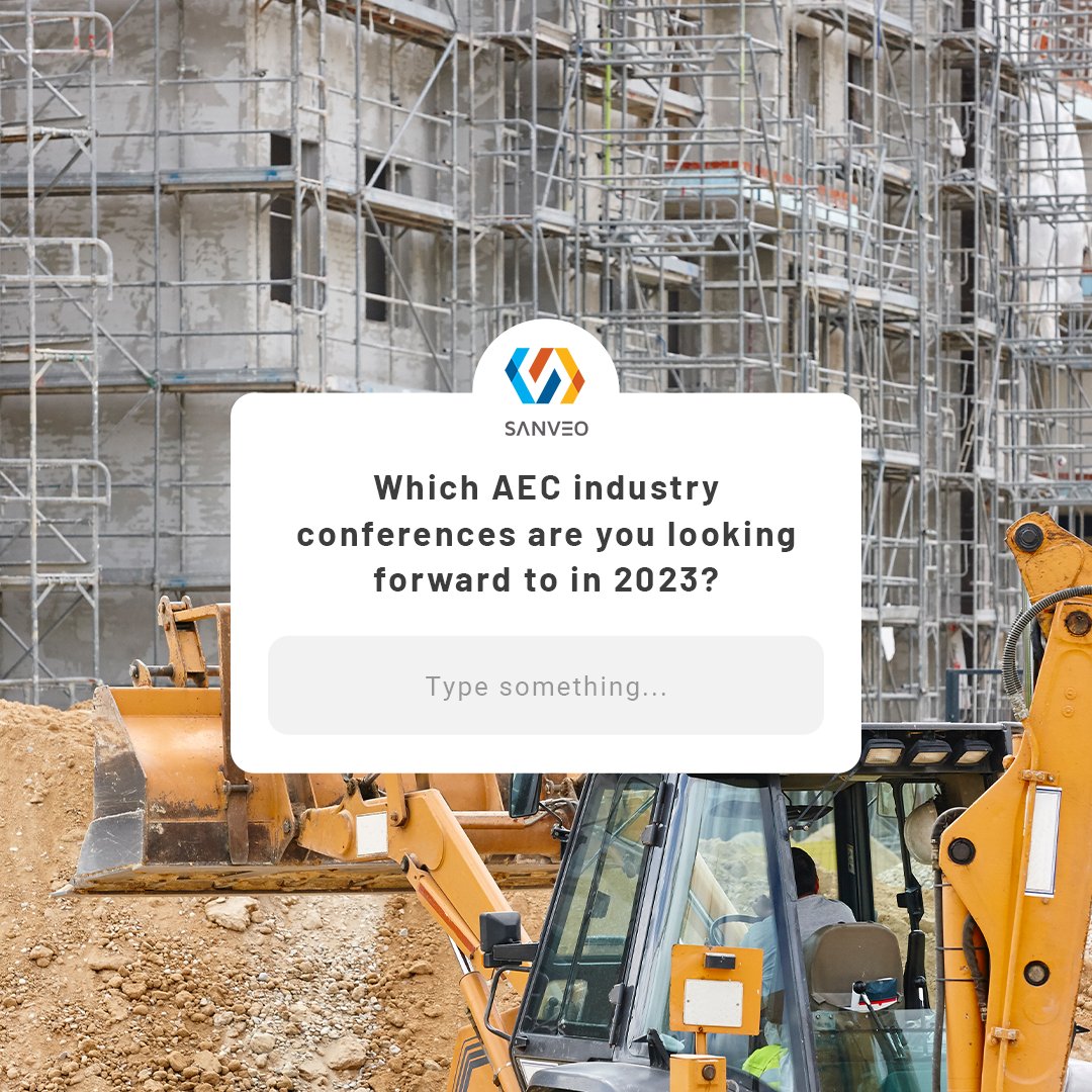 Sanveo's tweet photo. What conferences within our industry are you looking forward to most next year?! Drop your answer in a comment below 👇

#contech #sanveo #engineering https://t.co/dmxxv2WGzc