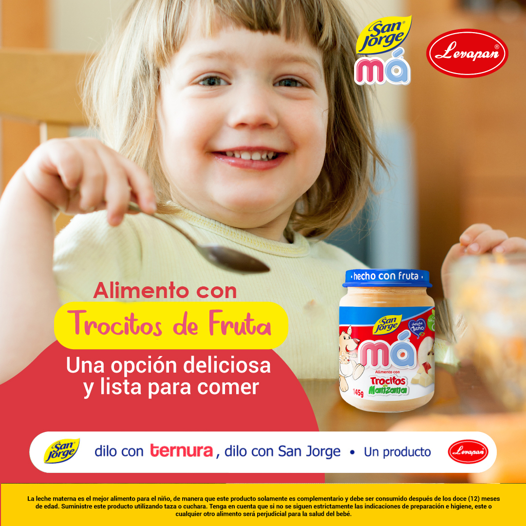 LevapanSA's tweet photo. Los trocitos de fruta es el alimento perfecto si sales de casa: listo para consumir y en dos sabores que le encantarán a tu bebé. 

¿Cuál es el favorito de tus hijos?

#SanJorgeMa #AlimentaciónInfantil #Compotas #Levapan https://t.co/XJX8Gw1OR2