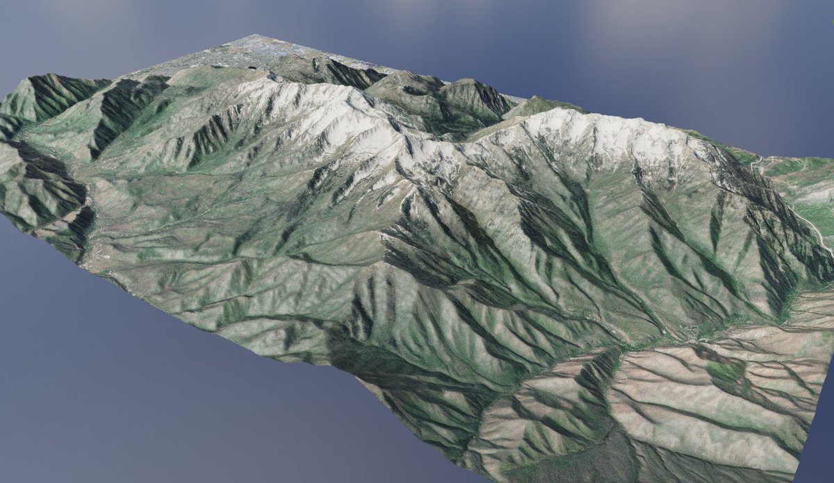 bplewe's tweet photo. #30DayMapChallenge Day 29: Outside my comfort zone. Having seen a lot of maps made in Blender this month, thought I'd try it out with the mountain I'm looking at out my window. Not at all happy with it, but it's a start. https://t.co/B0NzHF0M8j