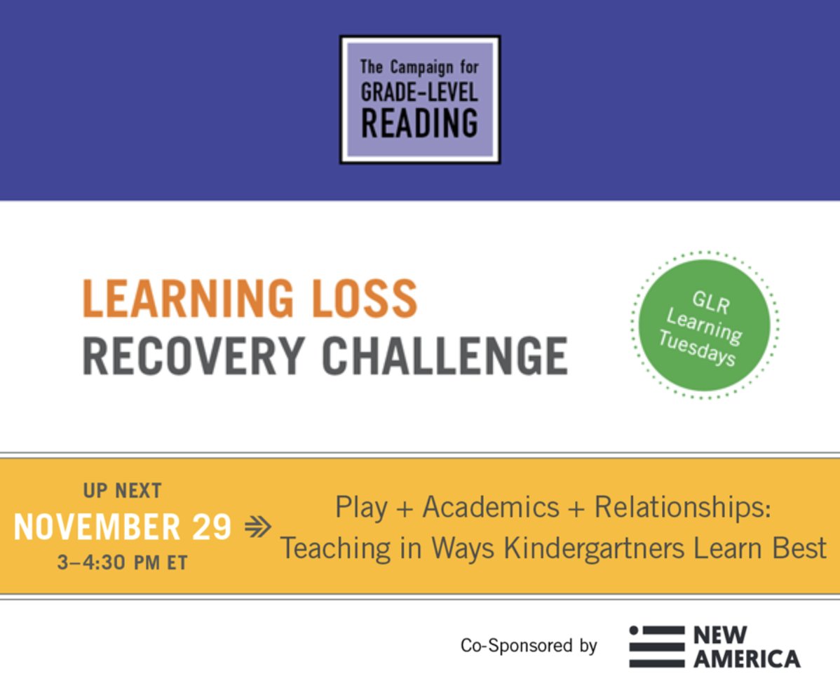 readingby3rd's tweet image. TODAY at 3pmET! It's all about kindergarten. Join us + @NewAmericaEd's new #LearningTuesdays series to explore research + insights on how children learn best with @Stand4Children, @BrookingsInst, @SEALedEquity, @Tools_Mind + @NYCSchools. 

REGISTER NOW! ow.ly/cCwV50LKrva