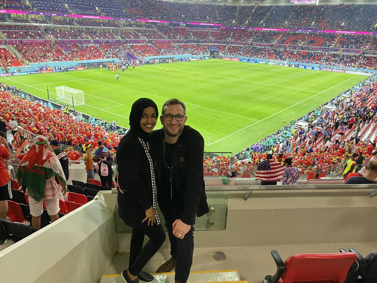 IlhanMN's tweet photo. It was such a delight to root for #TeamUSA at the World Cup in Qatar and today we are excited to root for them here at home.  

Let’s go #TeamUSA 💪🏽 https://t.co/w4POE4rKp6