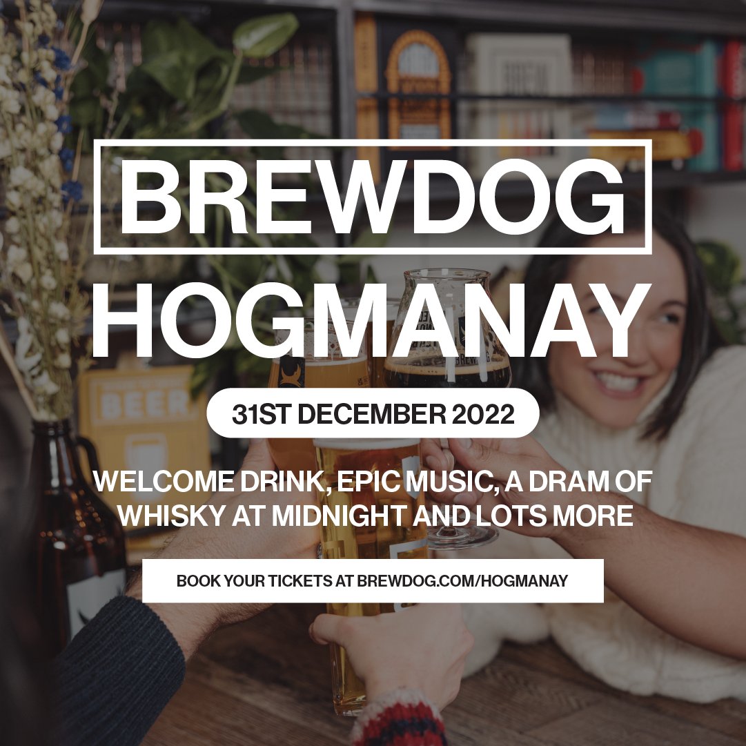 BOOK YOUR NEW YEARS EVE PARTY EARLY! 🙌💥

Head to our website now to book!

#brewdog #newyearseve #brewdogbath #bathuk #bathevents #party #hogmanay