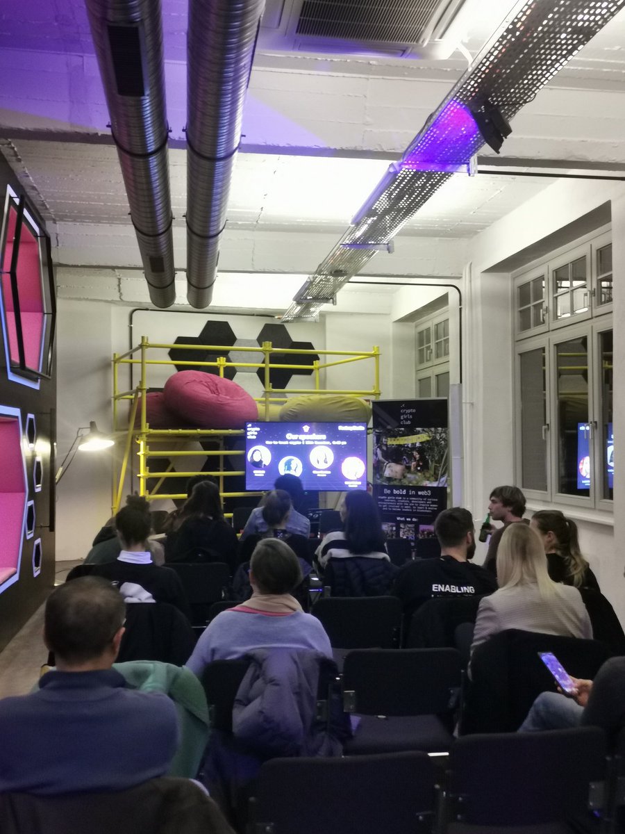 Our birds are chirping🐦 like crazy at the <a href="/CryptoGirlsClub/">Crypto Girls Club</a> event today in @FactoryBerlin! 😍

<a href="/Marta_Poltorak/">Marta Poltorak 🦋</a> <a href="/carina_hahn_/">Carina Hahn</a>
<a href="/AnaMeier_Elf/">Anastasia Meier</a>

#web3 #event #womeninweb3 #womenintech #cause #letsdogoodtogether
