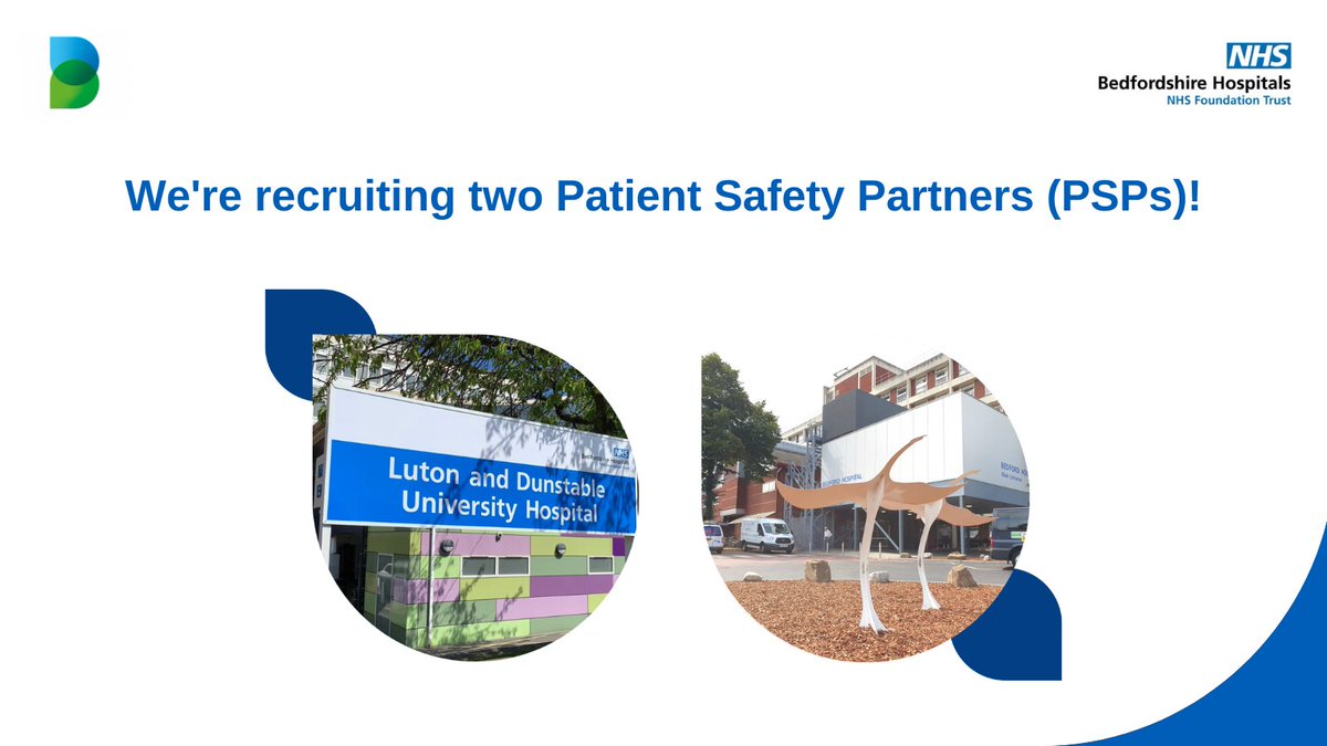 LandDHospital's tweet photo. The Trust is looking to recruit two Patient Safety Partners (PSPs)!

As a PSP, you will be actively involved in the design of safer healthcare at all levels in the organisation.

For more information or to apply, visit https://t.co/lp7dAEsoPh

#NHSJobs https://t.co/XBPlCGDkZ3