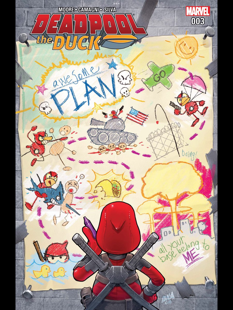 SedLaceyComic's tweet photo. Number 191/192/193 of #comicsreadingchallenge2022 is end of the crossover i didn’t know i needed but happy i found #DeadpoolTheDuck #deadpool & #HowardTheDuck trapped in the same body https://t.co/jtWV71T8JK