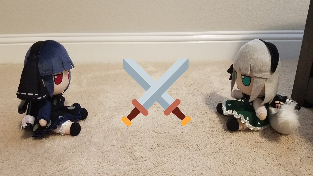 ReimuDailyLife's tweet photo. Youmu senses a shadow. With the two evenly matched in swordplay, only one recourse remains. https://t.co/BeqK4uOOEt