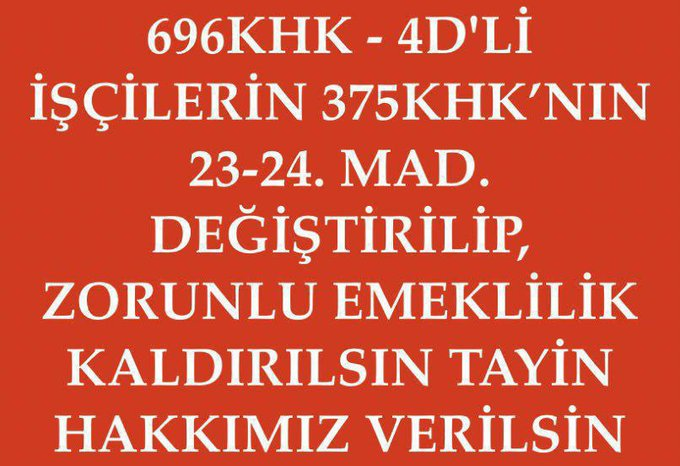Cengizh78796852's tweet photo. #ZorunluEmeklilikİstemiyoruz https://t.co/cQLGlZuYvS