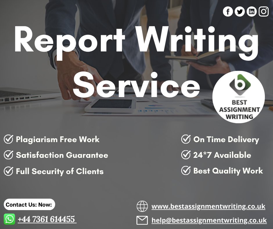 B_A_Writing's tweet image. Be confident! Because you choose our Report Writing Help Services.
Order Now:
#reportwriting #reportwritingservice #reportwritingassignmenthelp #Reportwritinghelp #writingassignment #writinghelp #assignmenthelp #assignments #help #bestassignmentwriting