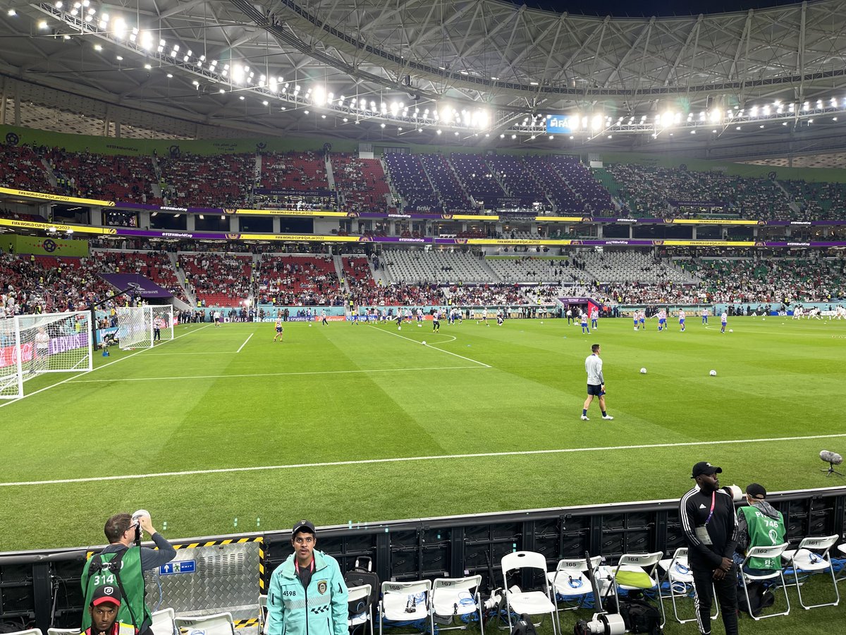We’re at Al Thumama stadium for USA 🇺🇸 v Iran 🇮🇷. Each team can advance with a win. The atmosphere is already electric!

#FIFAWorldCup #Qatar2022 #TeamUSA #TeamIran