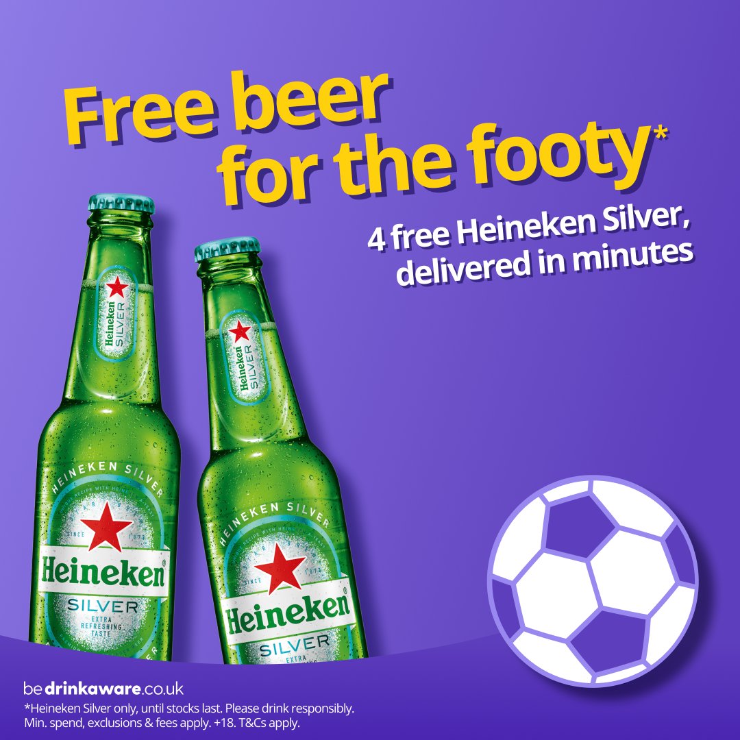 Who doesn't want free beer?! 🍻⚽️ Simply place an order on the Getir app, and we'll send you a FREE multipack of Heineken Silver (min. spend applies) Cheers to that 🙌 Please drink responsibly. #getir #WorldcupQatar2022 #worldcup