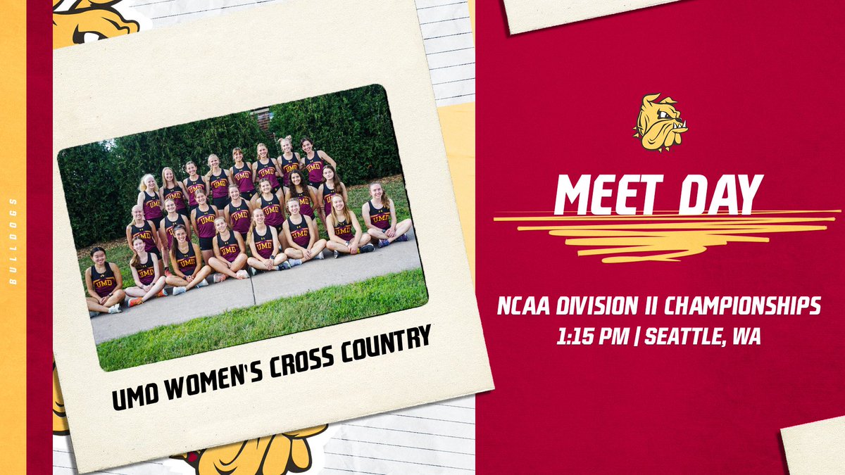 The Championship awaits! #D2WXC #D2Festival 

UMD Women's Cross Country

⏰: 1:15 pm (central)
📊: bit.ly/3FdCRoP
📺: bit.ly/3UifjDr
📍: Seattle, WA