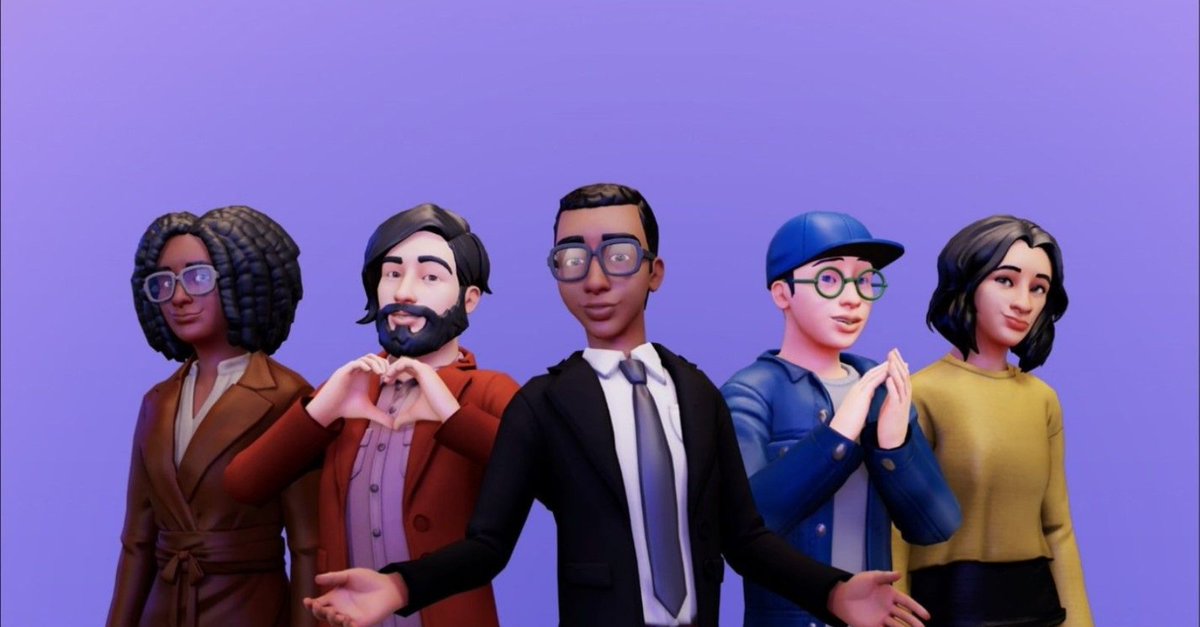 Microsoft's tweet photo. With Mesh avatars for Microsoft Teams, you can make virtual meetings personal, engaging and fun⁠—even off-camera. https://t.co/1K0LoPDpIP