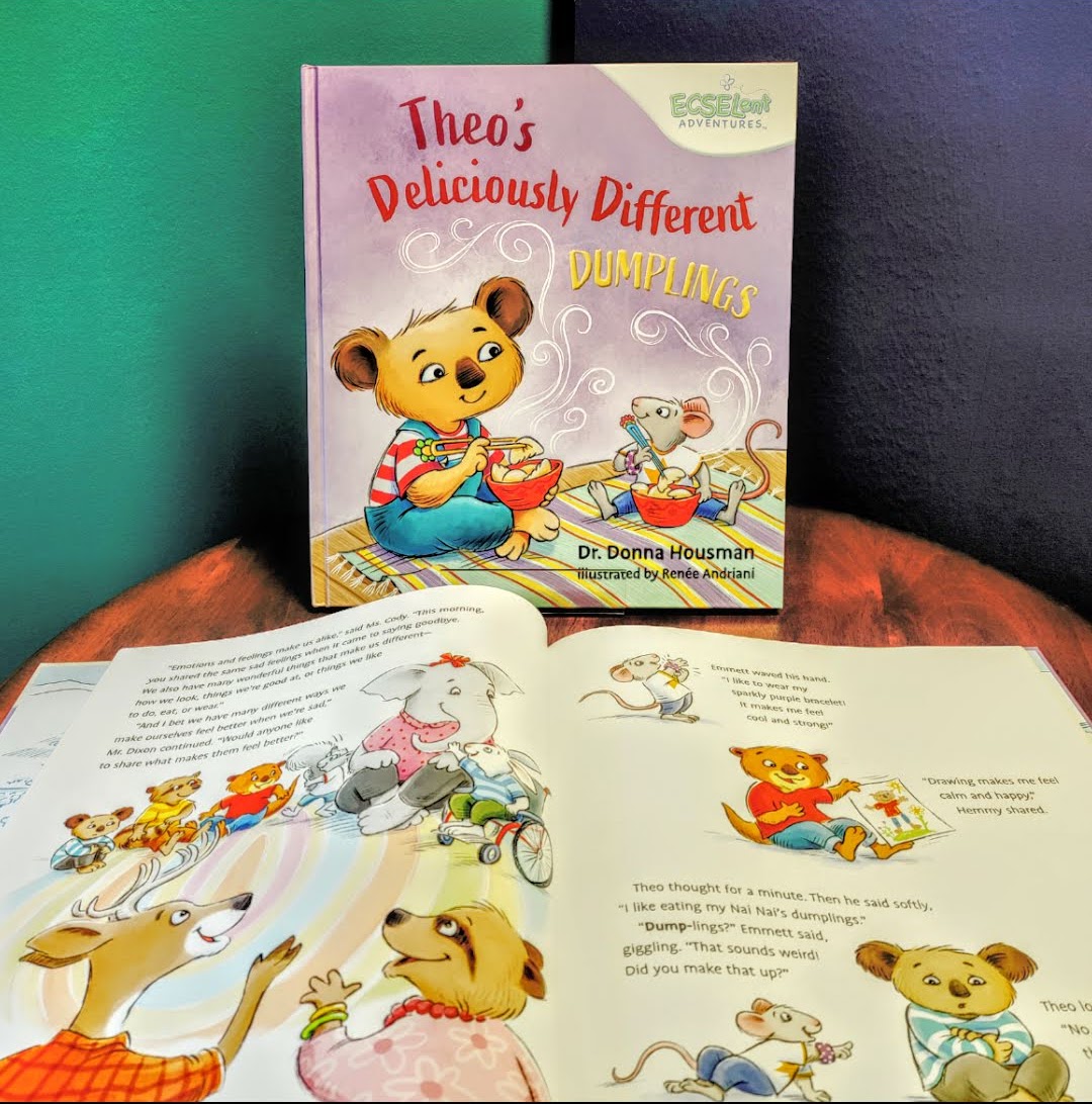 Happy #BookBirthday to THEO'S DELICIOUSLY DIFFERENT DUMPLINGS by Dr. Donna Housman!

In this next installment in the ECSELent Adventures series, Theo and his friends help children begin to understand the importance of appreciating and welcoming diversity. 

#mentalhealth #kidlit