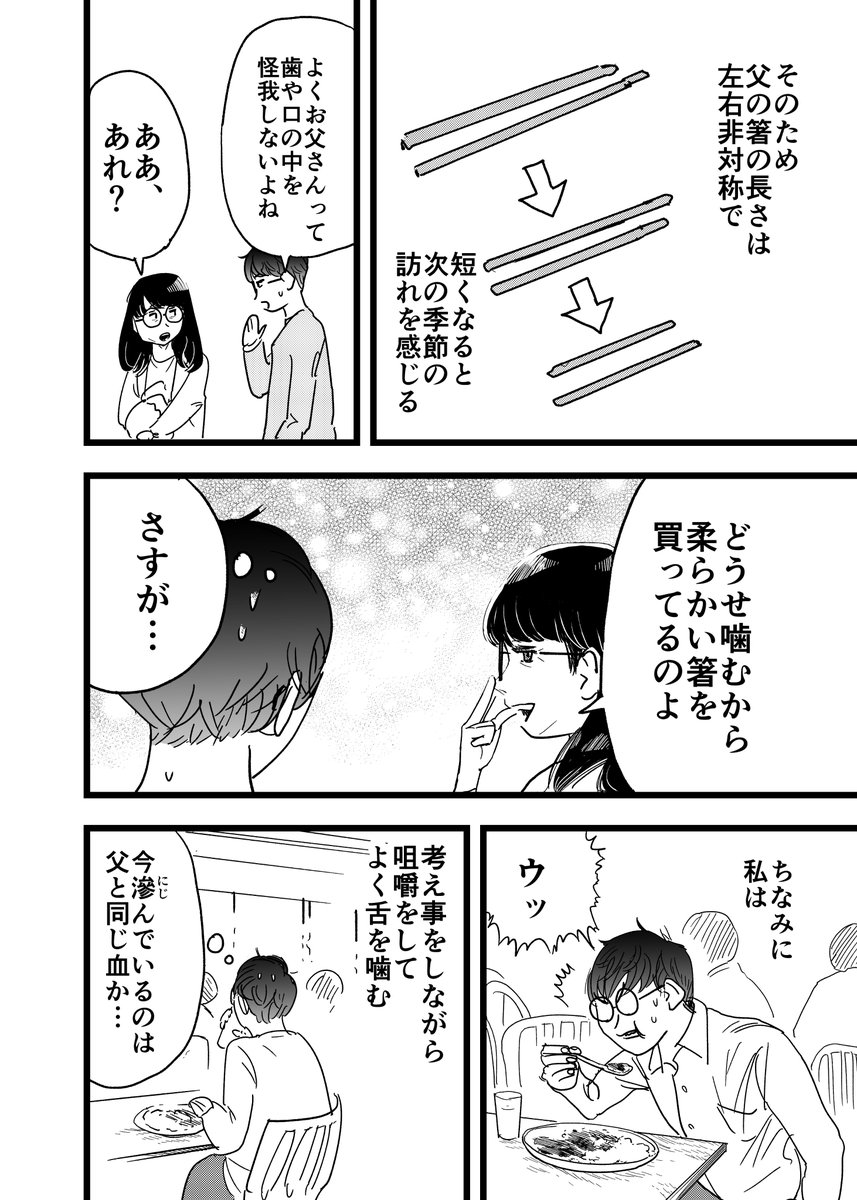 エッセイ漫画『箸を食う父』(2ページ) 