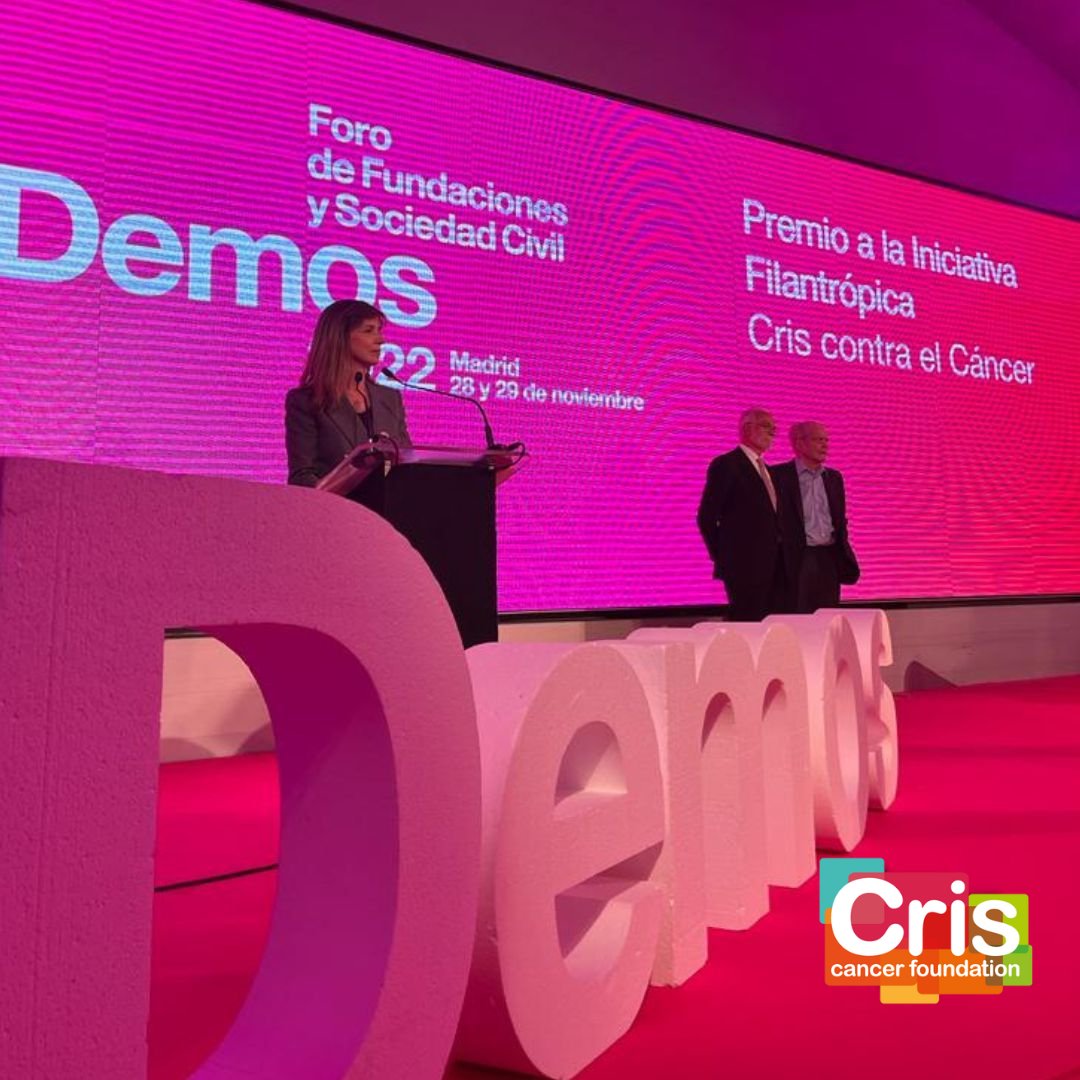 CRISCANCERUK's tweet photo. Today we thank enormously the work of the founders of CRIS Cancer Foundation, Lola Manterola & Diego Megia, they have been recognised in the category of Philanthropic Initiative in the seventh edition of the #PremiosAEF of the Spanish Association of Foundations @AEF_fundaciones https://t.co/Vi0knlgMs8