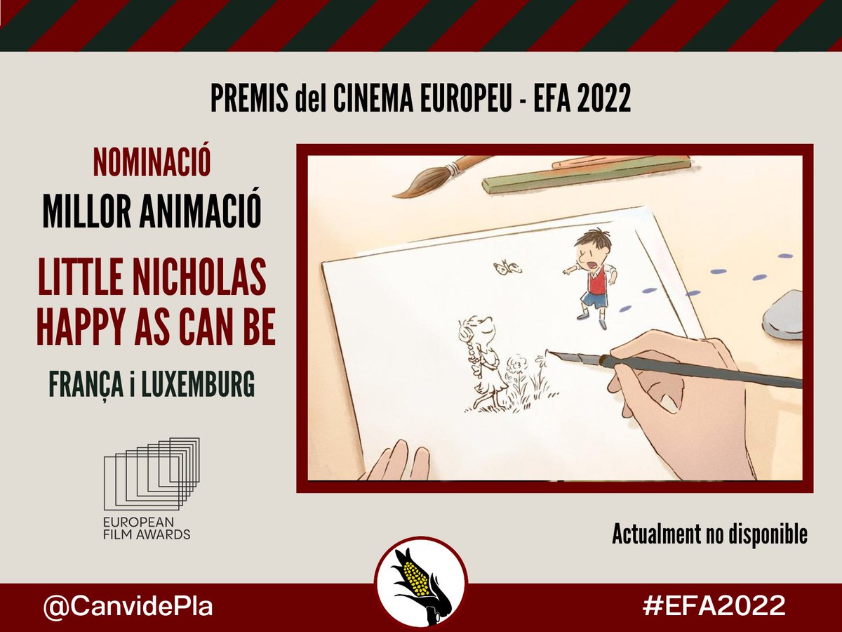 CanvidePla's tweet photo. Seguim amb els nominats als premis #EFA2022 de cinema europeu. Avui toca presentar les candidates a millor pel·lícula d'animació.
Els directors Amandine Fredon i Benjamin Massoubre ens porten #LittleNicholas (Le petit Nicolas - Qu’est-ce qu’on attend pour être heureux ?). https://t.co/5ST0CsdnpG