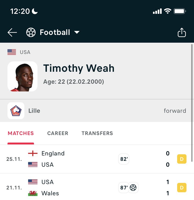 mclaussen9's tweet photo. Tim Weah’s age and birthdate are almost an ad for Glen Lerner @JoeBudicak9 https://t.co/ruqy6gDcx7