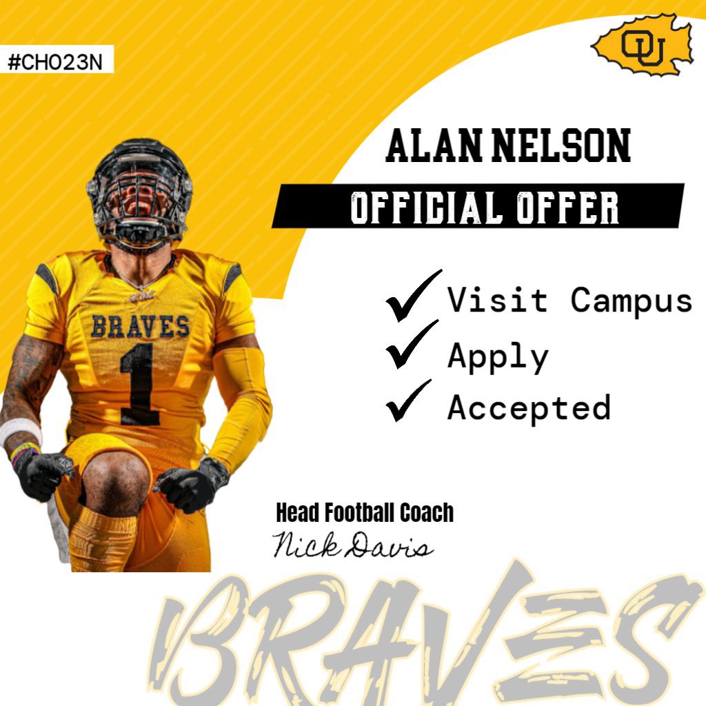Extremely blessed to say that i received my 2nd offer from <a href="/OttawaBravesFB/">Ottawa Braves Football</a> thank you <a href="/CoachHennes/">Tyler Hennes</a> <a href="/Coach_C_LHS/">Justin Cunningham</a>