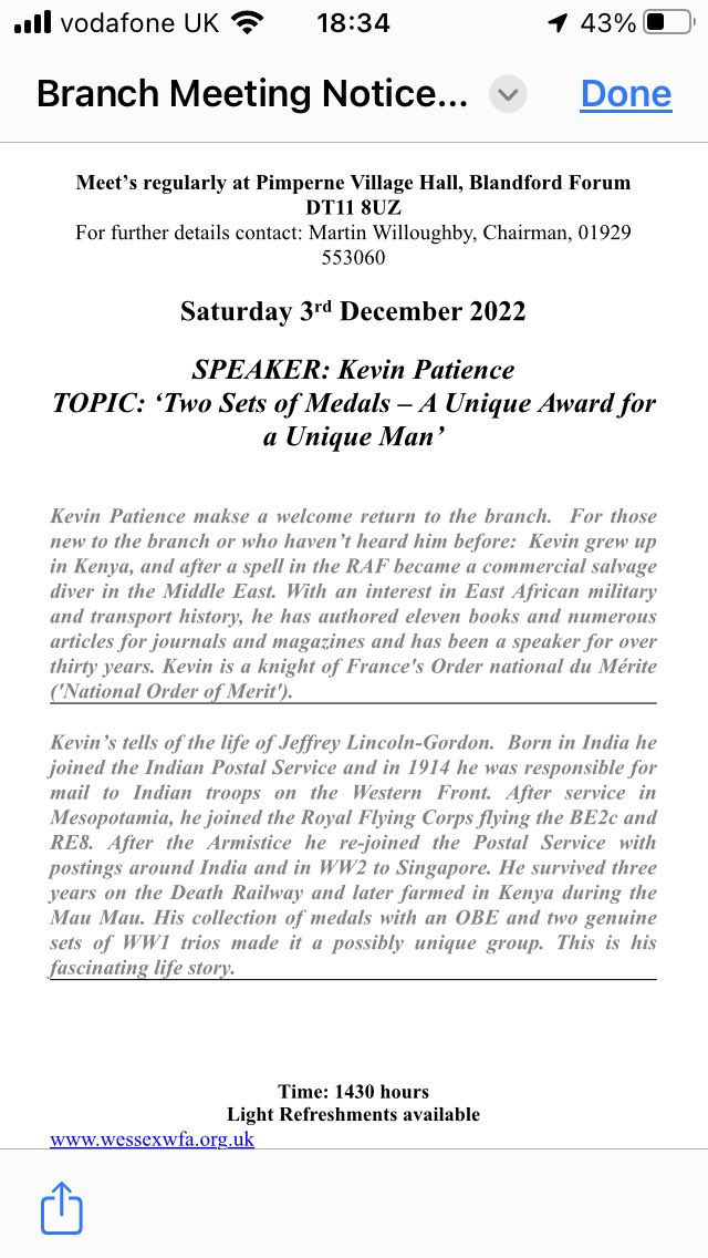 <a href="/specialopsexec/">WFA WESSEX BRANCH</a> <a href="/Taff_Gillingham/">Taff</a> <a href="/TheWFA/">Western Front Association</a> @ProfGSheffield <a href="/historian1914/">Spencer Jones</a> please see notice for December meeting. The return of this speaker to the branch is sure to be interesting and informative. Please come along for another excellent talk. ALL WELCOME 🍰🧁🫖☕️