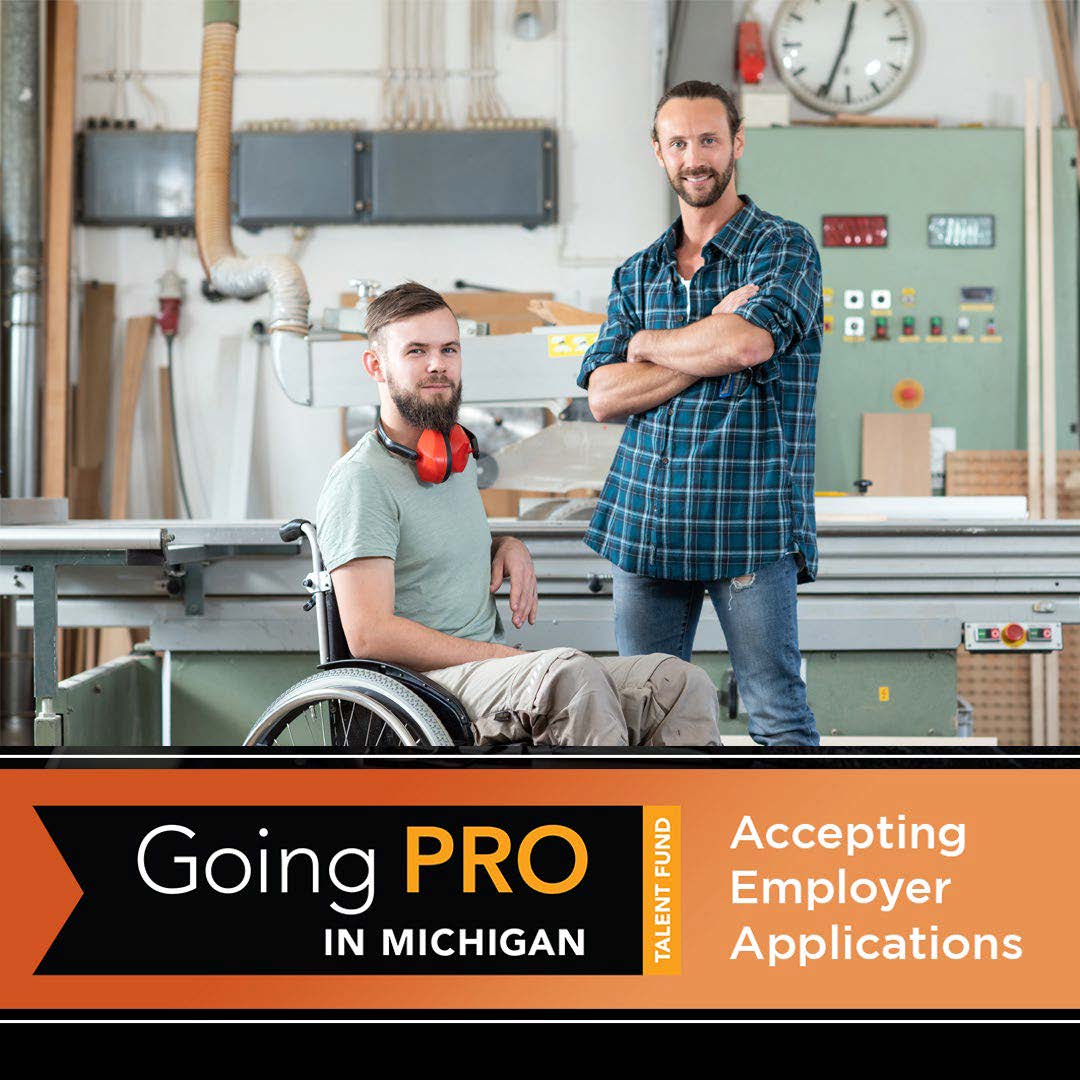 MichiganLEO's tweet image. Employers, don’t miss your chance to apply for the Going PRO Talent Fund awards! This year’s application includes a streamlined process that allows you to see your score and make adjustments. Don’t wait to apply! Get started Michigan.gov/TalentFund. #TalentFund #SixtyBy30