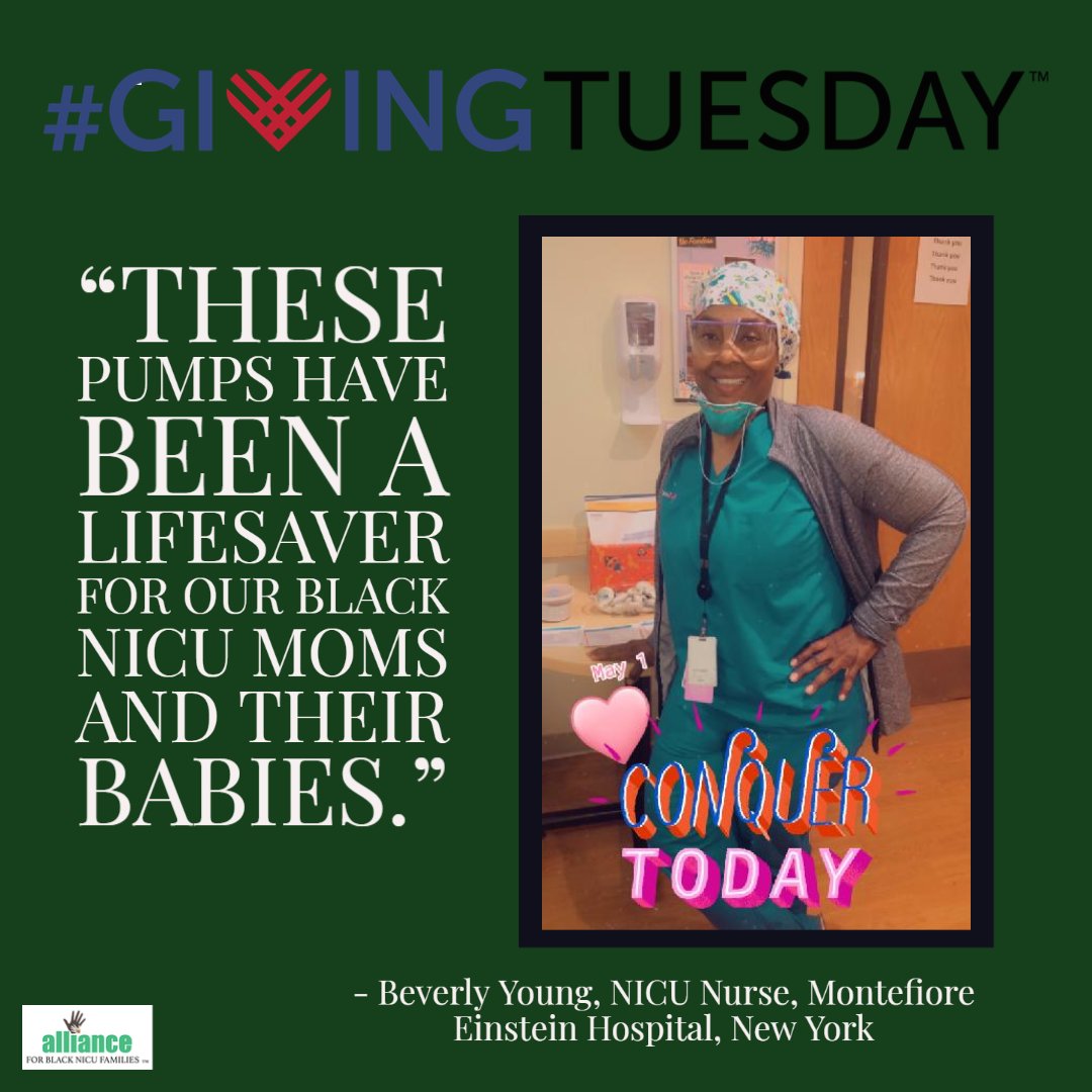 GIVING TUESDAY:  Our Breast Pump Program is helping the African American NICU community!  Please consider a donation today.
- blacknicufamilies.org/donate-1