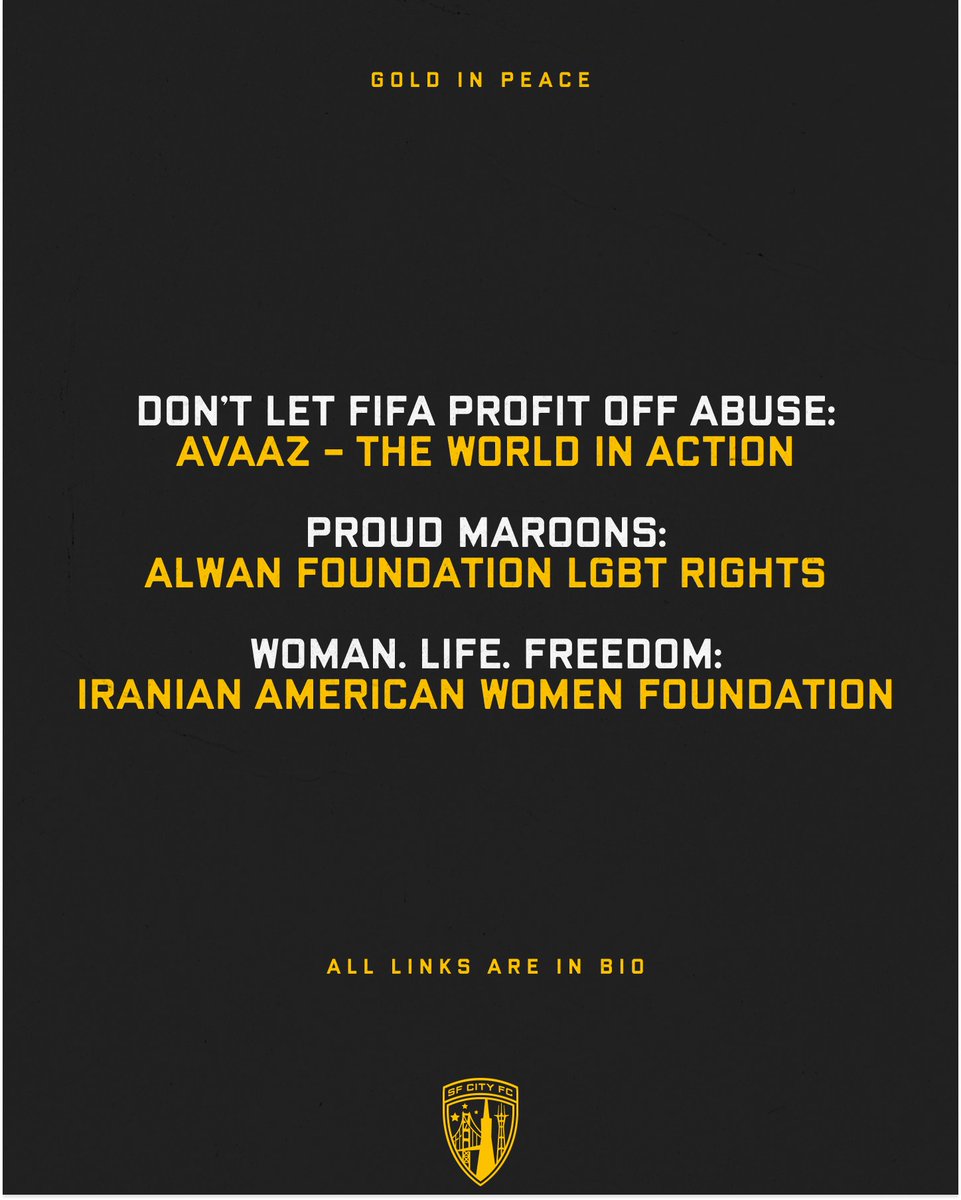 If you're watching this World Cup. If you're watching USA vs Iran.
Use your love for the sport for good this #GivingTuesday.

@Avaaz buff.ly/3V2iUGu 
@proudmaroons buff.ly/3UhTBPK 
@IAWFoundation buff.ly/3EUJLOq 

🟡⚫️ #GIPIIW