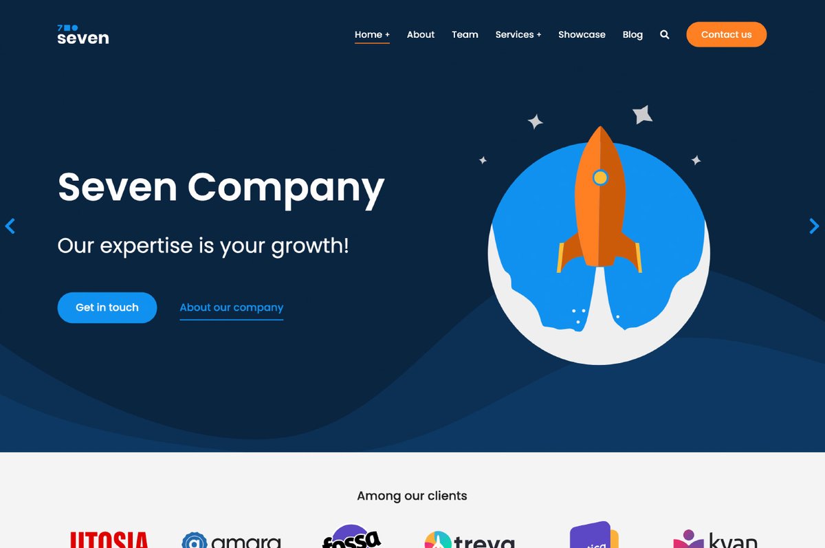 Welcome our amazing new widget “The7 Slider”! You no longer need any extra plugins in order to build a slideshow with advanced layout and animation! Create a section with required design and simply select it as a slide within “The7 Slider” settings.