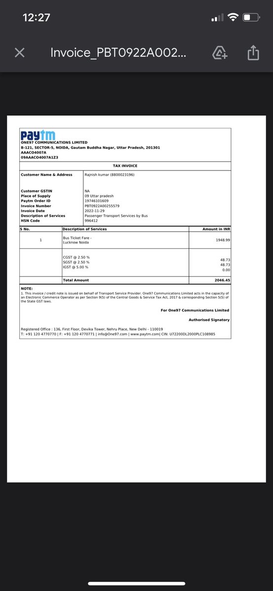 MacUttam's tweet photo. @Paytmcare @Paytmcare @PaytmAshaKiran dear paytm I’ve booked a ticket today for travelling LKO to noida but bus operator is saying there is no bus now mai 1 ghante bhatak rha hun https://t.co/UZHUhDjHEm